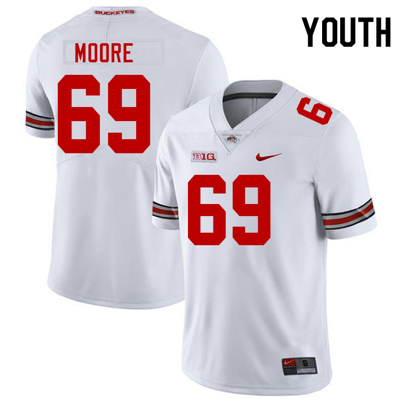 Youth #69 Ian Moore Ohio State Buckeyes College Football Jerseys Stitched-White